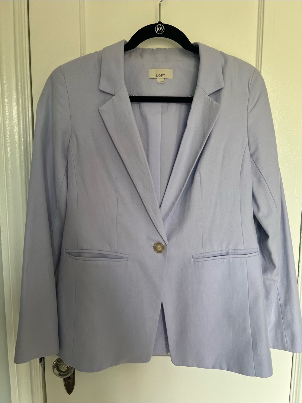 LOFT Light Lavender One-Button Blazer